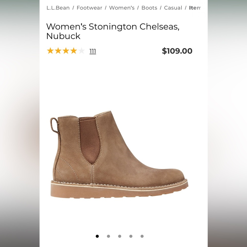 LL bean Women's Stonington Chelseas, Nubuck